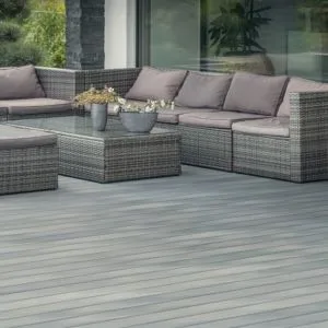 Lame de terrasse Atmosphère Brossée Gris Ushuaia  23x138mm 4000mm