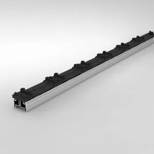 Lambourde aluminium 39mm, lg 2344 système INFINYDECK. Clips 140 pré-montés. Au ml