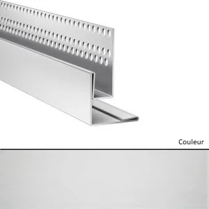 Profil de linteau et de départ en pose verticale pour Hardie VL Blanc Artic   3000mm