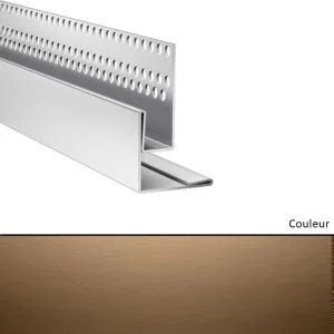 Profil de linteau et de départ en pose verticale pour Hardie VL Marron Noisette 3000mm