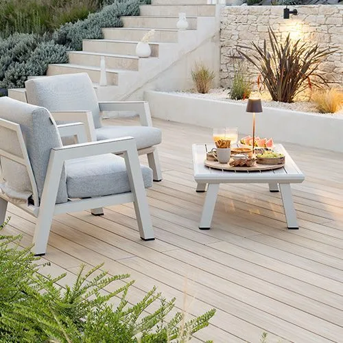 Lame de terrasse Silvadec Nuances Chêne clair 23x138mm  4000 mm