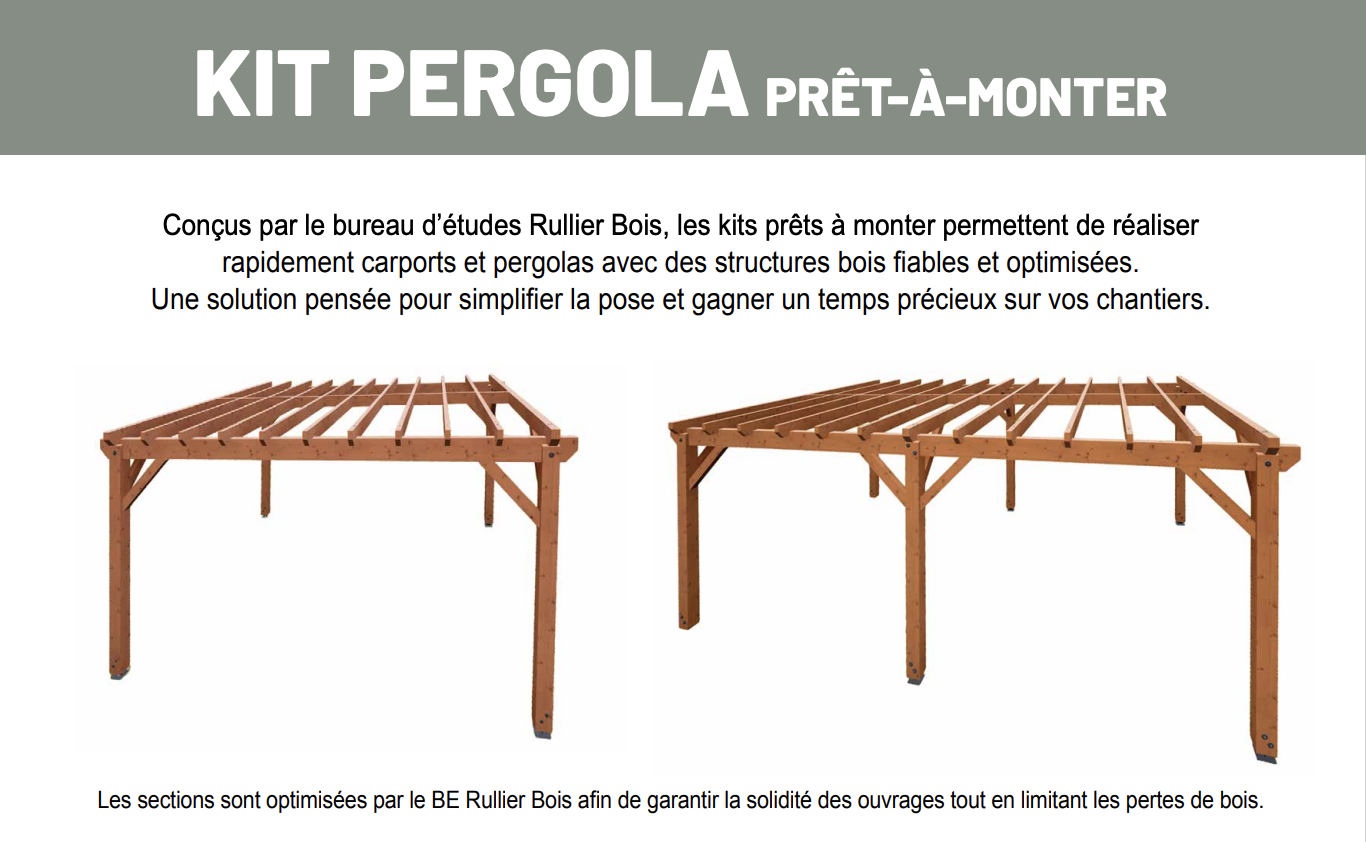 Kit pergola Rullier Bois