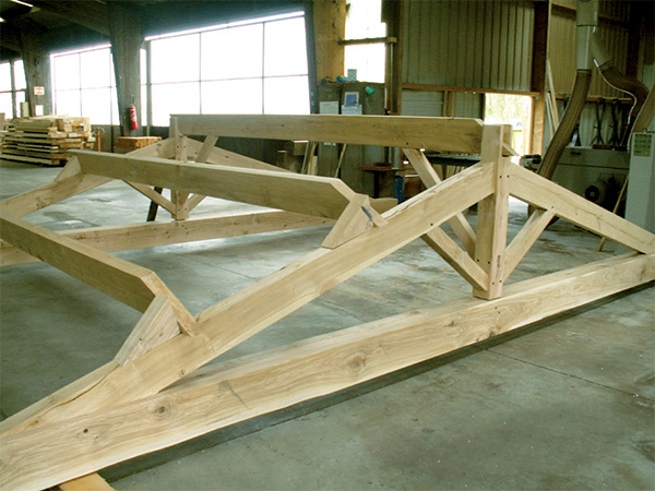 charpente en chêne bureau d'étude Rullier Bois