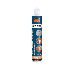 Résine pour scellement (Plein et creux) "POLY GPG" 300ml Ton Pierre 