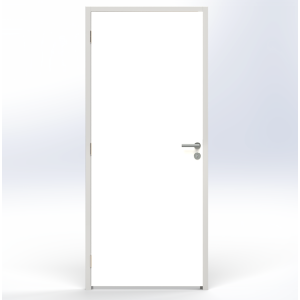 Bloc-Porte Ame pleine Isoplane - Prépeint blanc lisse - Poussant droit 930x2040mm 2040mm