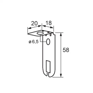 Coulisseau pour plafond apparent avec profils porteurs T15,T24 et T35 - Boite de 100