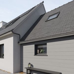 Bardage Fibre Ciment HardiePlank Cedar JH90-70 Gris Perle 8x180x3600mm