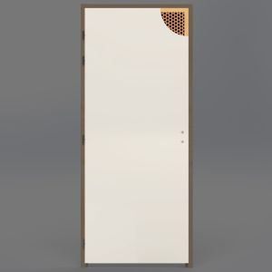 Porte Alvéolaire Isoplane - Prépeint blanc lisse 830x2040mm 2040mm