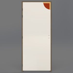 Porte Intérieure ISOPLANE Ame Pleine - Prépeint blanc lisse 1230x2040mm 2040mm