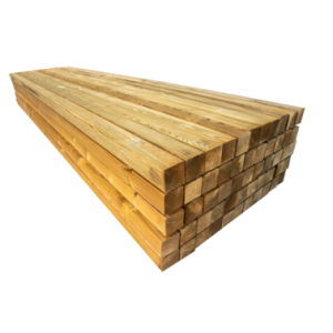 Poteau Massif Pin Qualité charpente R4F Traité CL4 vert 90x90mm De 3000 mm à 6000 mm