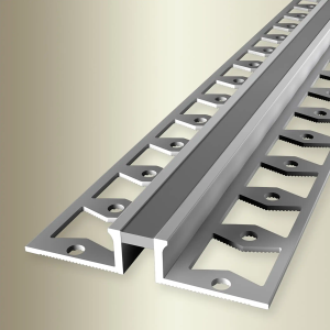 Profil même niveau 304S Epaisseur 10mm Coloris argent Joint gris 2500mm 2500mm