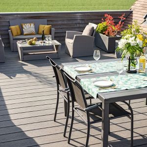 Lame de terrasse Elégance Structurée Gris Anthracite 23x138mm 4000mm