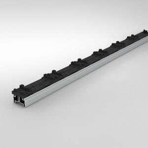 Lambourde aluminium 39mm, lg 2344 système INFINYDECK. Clips 140 pré-montés. Au ml