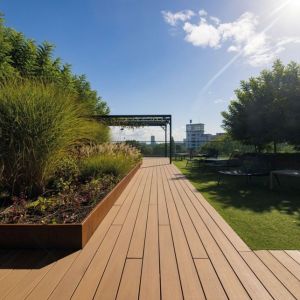 Lame de terrasse Atmosphère Brossée Brun Lima 23x138mm 4000mm