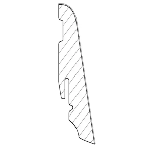 Plinthe bois massif plaqué - Chêne - Vernis mat - 19x58x2200mm 2200mm
