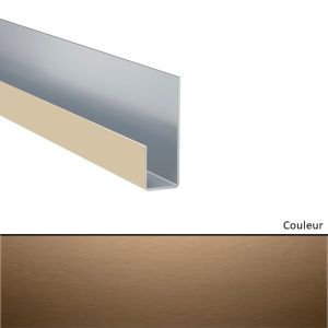 Profil de terminaison en J pour Hardie VL Marron Noisette 3000mm