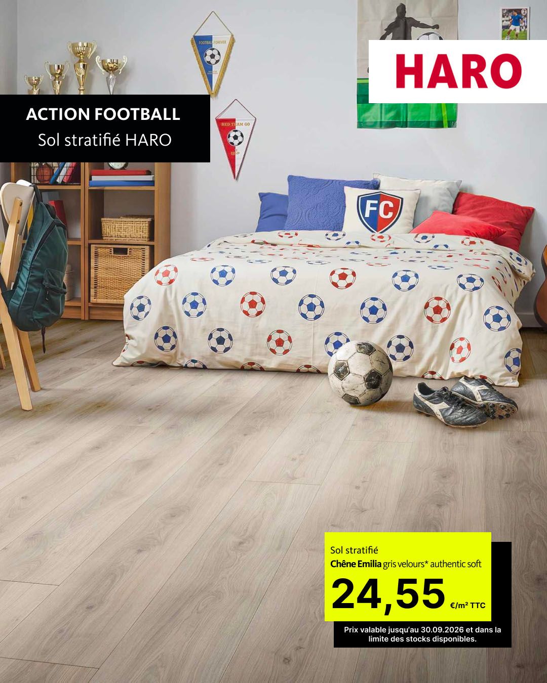Tritty 200 Aqua TC PL 4V Chêne Emilia gris velours auth. soft - 540244 - Colis de 1,98 M2