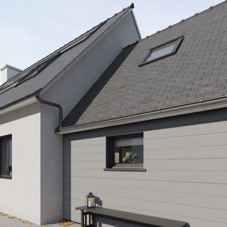 Bardage Fibre Ciment HardiePlank Cedar JH90-70 Gris Perle  8x180x3600mm