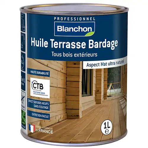 Huile terrasse bardage Teinte Ipé 1L