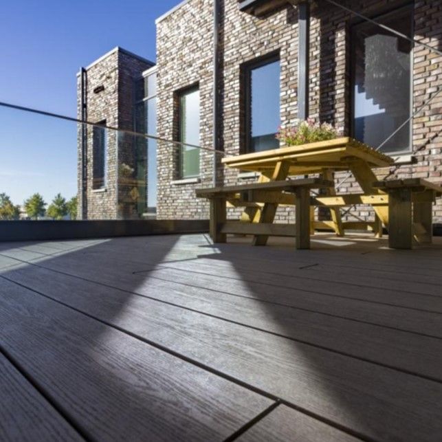 Lame de terrasse Elégance Structurée Gris Anthracite 23x180mm 4000mm