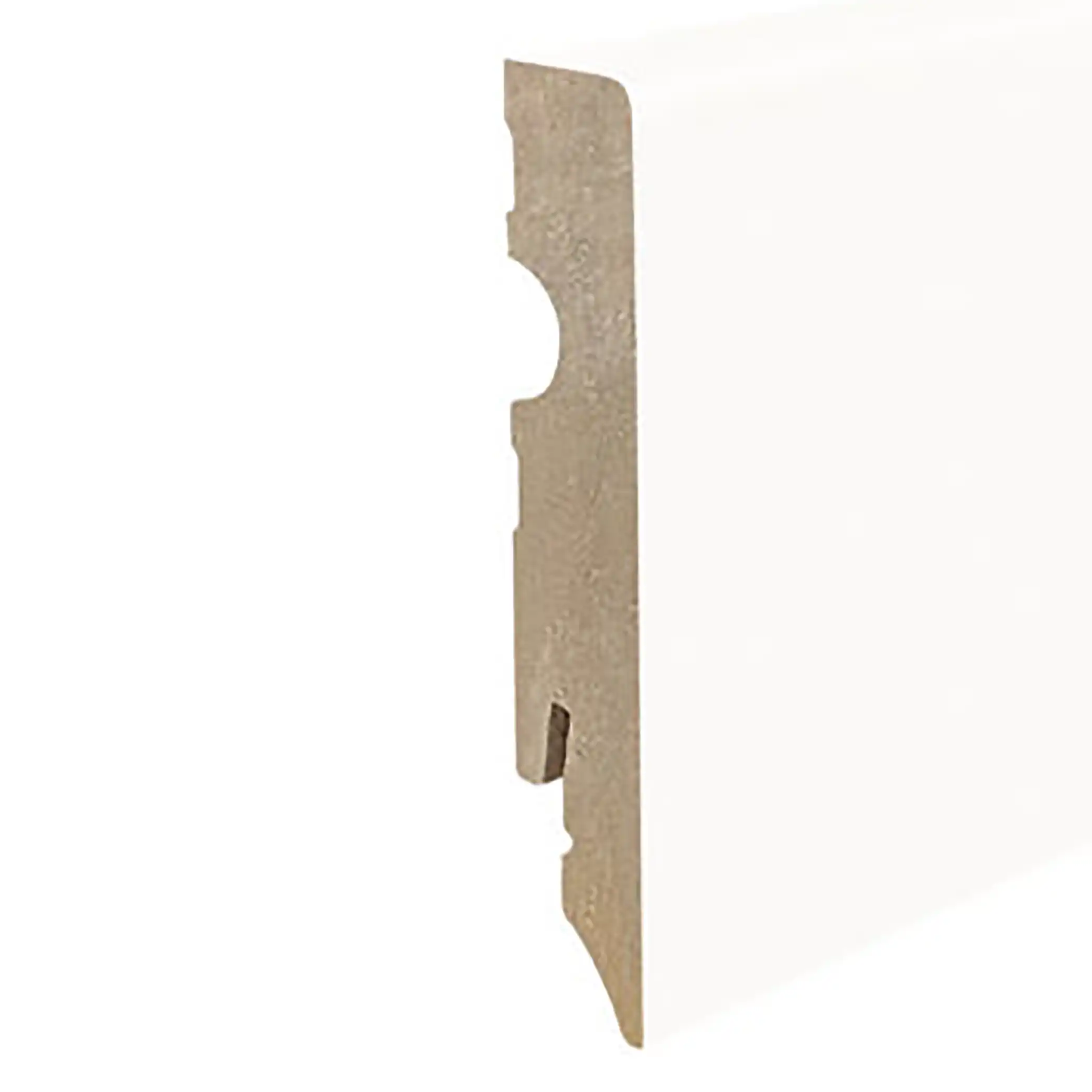 Plinthe MDF Prépeint Blanc Cache Fils 14x80x2440mm 2440mm