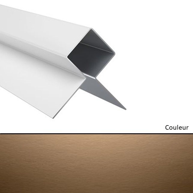 Profilé MetalTrim angle extérieur JH80-30 Marron Noisette 3000mm