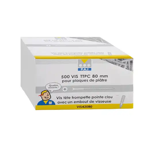 Vis TTPC 80mm - Boite de 500