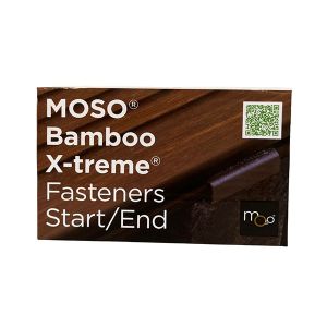 Clips + Vis de démarrage et fin pour lames bambou - Inox Brun - Boite de 90 clips 