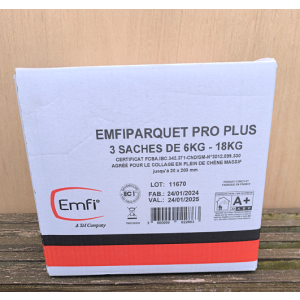 Colle parquet EMFI PRO PLUS - Carton de 3 sachets de 6kg 