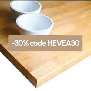 Panneau Hévéa A/A lamellé collé 1100x4500mm de 22 mm à 44 mm