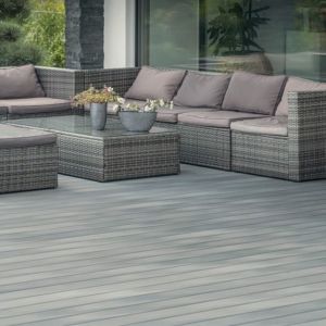 Lame de terrasse Atmosphère Brossée Gris Ushuaia  23x138mm 4000mm