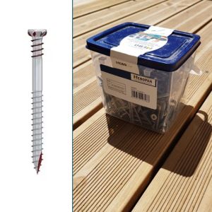 Vis terrasse bois dur Inox A4, 5x60 - 400/seau 