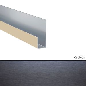 Profil de terminaison en J pour Hardie VL Gris anthracite    3000mm
