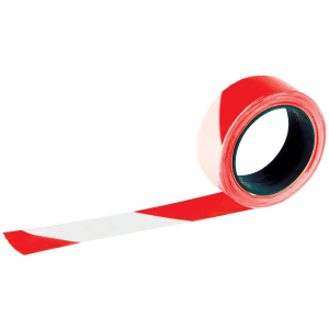 Ruban Rubaplast Rouge et blanc 100mx50mm 