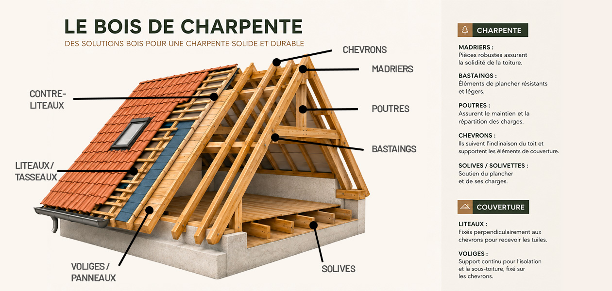 Schéma Bois de charpente